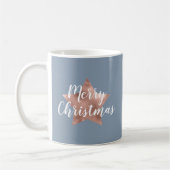 Festive Blue Star Frohe Weihnachten Kaffeetasse (Links)