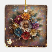 "Festive Blume Power" Keramikornament (Rückseite)