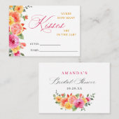 Festive Blume schätzt wie viele Game Card Visitenkarte (Vorne/Hinten)