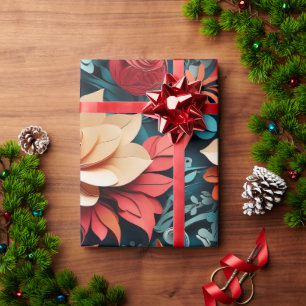 Festive Blumengestalt Geschenkpapier
