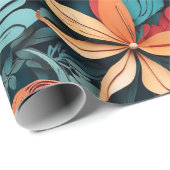 Festive Blumengestalt Geschenkpapier (Rolleneckpunkt)