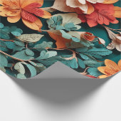 Festive Blumengestalt Geschenkpapier (Ecke)