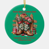 Festive Boots Keramik Ornament (Vorne)