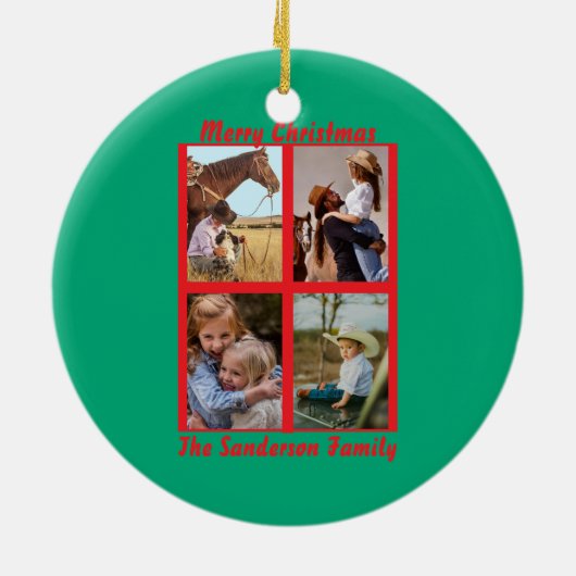 Festive Boots Keramik Ornament (Hinten)