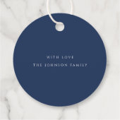 Festive Botanical Wreath Photo Christmas Geschenkanhänger (Rückseite)