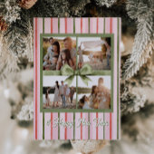 Festive Bow Photo Christmas Cards Feiertagskarte