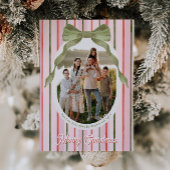 Festive Bow Photo Christmas Cards Feiertagskarte