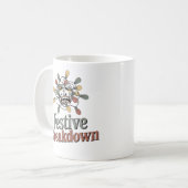 Festive Breakdown | Tangled Lights Holiday Humor Kaffeetasse (Vorderseite Links)