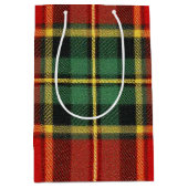 Festive Bright Tartan Mittlere Geschenktüte (Vorderseite)