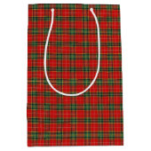 Festive Bright Tartan Mittlere Geschenktüte (Vorderseite)