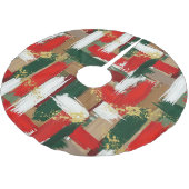 Festive Brush & Speckle Polyester Weihnachtsbaumdecke (Schrägansicht)