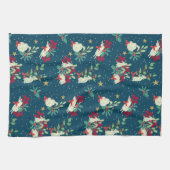 Festive Bunnies Play As Snow Falls Geschirrtuch (Horizontal)