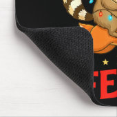 Festive But Feral Funny Christmas Raccoon Riding R Mousepad (Ecke)