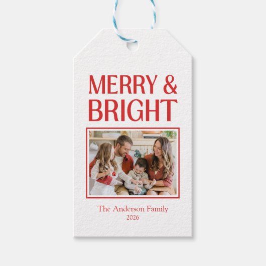 Festive Candy Cane Striped Christmas Red White Geschenkanhänger (Vorderseite)