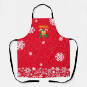 FESTIVE Candy Canes Holly mit Schneeflocken auf RE Schürze (Vorderseite)
