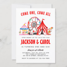 Festive Carnival Circus Show Kid Joint Birthday