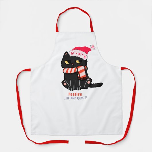 Festive Cat Apron  Schürze (Vorderseite)