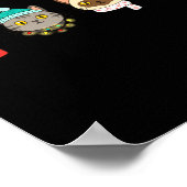 Festive Cat Lineup, Holiday Cat Art Cat Lovers, Ca Poster (Ecke)