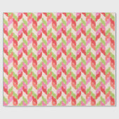 Festive Chevron christmas Geschenkpapier (Flach)