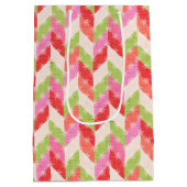 Festive chevron Gift Bag Mittlere Geschenktüte (Rückseite)