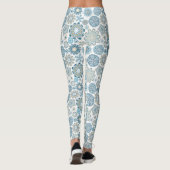 Festive Chic Floral Mandala Snow Flakes Pattern Leggings (Rückseite)