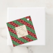 Festive Christmas Argyle Pattern Geschenkanhänger (Beispiel)