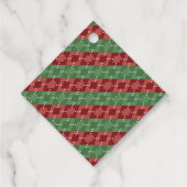Festive Christmas Argyle Pattern Geschenkanhänger (Rückseite)