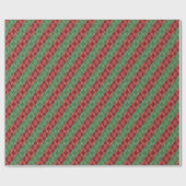 Festive Christmas Argyle Pattern Geschenkpapier (Flach)