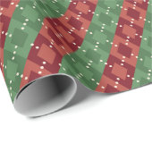 Festive Christmas Argyle Pattern Geschenkpapier (Rolleneckpunkt)