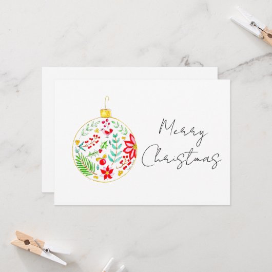 Festive Christmas Ball Einladung (Vorderseite/Rückseite Beispiel)