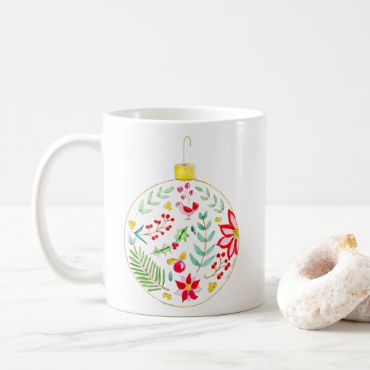 Festive Christmas Ball Kaffeetasse (Mit Donut)
