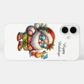 Festive Christmas beach customizable Santa Case-Mate iPhone Hülle (Rückseite (Horizontal))
