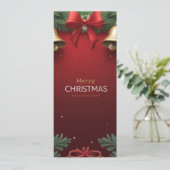 Festive Christmas Bells and Ornaments design Ankündigung (Stehend Vorderseite)