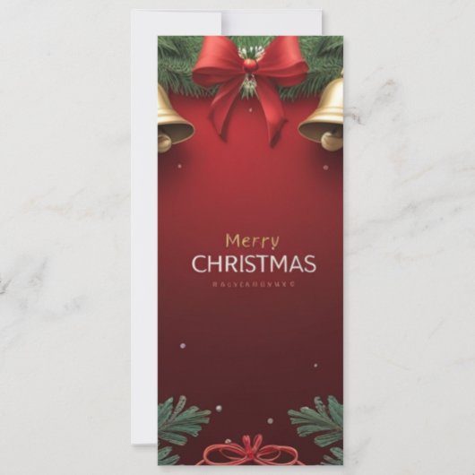 Festive Christmas Bells and Ornaments design Ankündigung (Vorderseite)