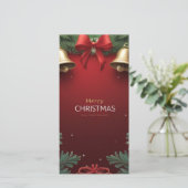 Festive Christmas Bells and Ornaments design Ankündigung (Stehend Vorderseite)