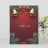 Festive Christmas Bells and Ornaments design Ankündigung (Stehend Vorderseite)