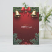 Festive Christmas Bells and Ornaments design Ankündigung (Stehend Vorderseite)