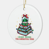 Festive Christmas Book Lover Keramik Ornament (Links)