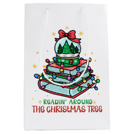 Festive Christmas Book Lover Mittlere Geschenktüte