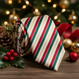 Festive Christmas Candy Cane Stripe Krawatte