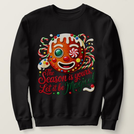 Festive Christmas Candy Crewneck Gift Sweatshirt (Design vorne)