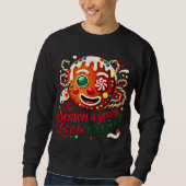 Festive Christmas Candy Crewneck Gift Sweatshirt (Vorderseite)