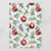 Festive Christmas Cocktail Party Einladung (Rückseite)