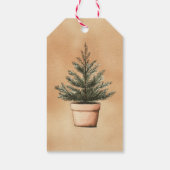 Festive Christmas Cookie Mix Personalized Beige Geschenkanhänger (Rückseite)