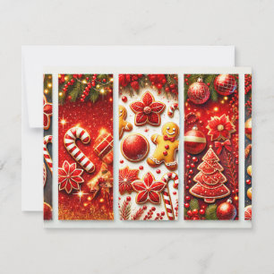 Festive Christmas Cookies and Glittery Holiday Feiertagskarte