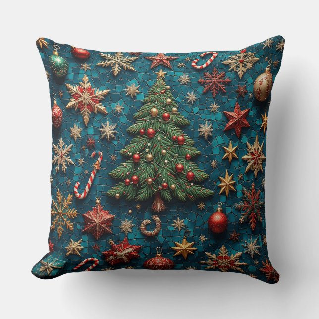 Festive Christmas Decor Kissen (Vorderseite)