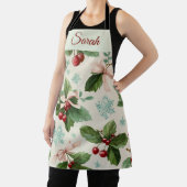 Festive Christmas Design Personalized Name Apron Schürze (InSitu)