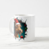 Festive Christmas Featuring Cheerful Horse Design Kaffeetasse (Vorderseite Links)