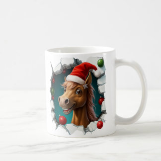 Festive Christmas Featuring Cheerful Horse Design Kaffeetasse