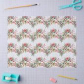 Festive Christmas Garland in Watercolor Seidenpapier (Basteln)